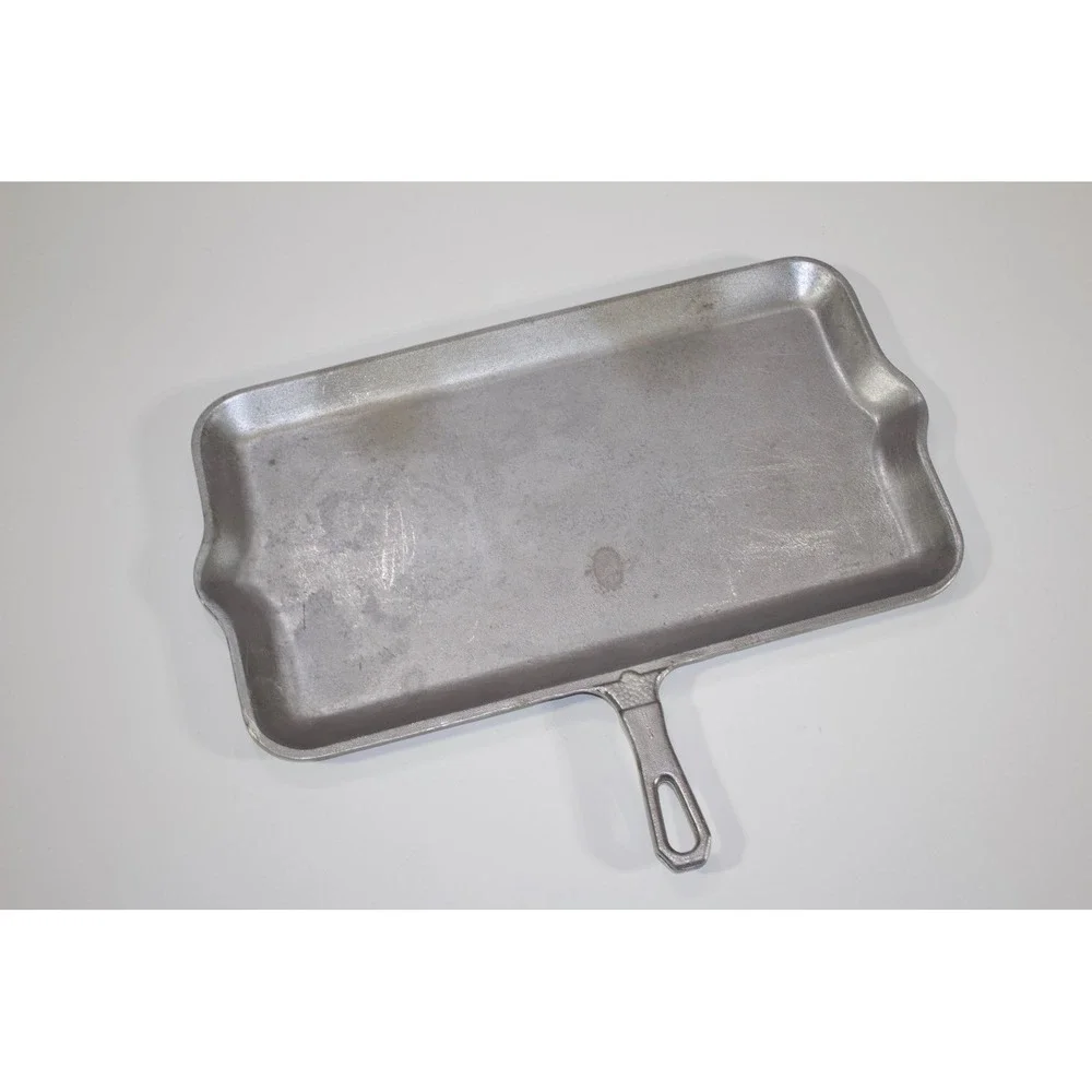 Aluma Super Cooker Griddle Pan Rome Industries Peoria Ill USA Silver Vintage